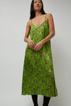 No.6 Sam Slip Dress in Green Trellis