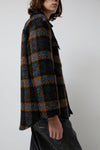 No.6 Wilson Jacket in Brown Black and Blue Plaid Boucle