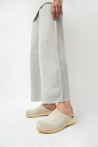 No.6 Contour Clog on Flat Base in Chalk Suede