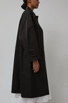 Nothing Written Nylon Volume Balmacaan Trench in Black