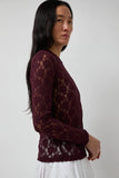 No.6 Ash Tee in Bordeaux Lace