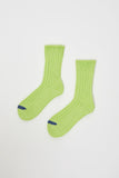 Rototo Chunky Ribbed Socks in Lime