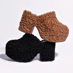 Miso Clog In Black Shearling