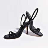 Annie Sandal In Black Leather