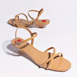 Charlotte Sandal In Tan Patent Leather