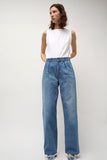 Sayaka Davis Tucked Wide Leg Denim in Light Blue