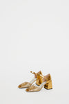 Suzanne Rae High 70’s Sandal in Gold