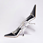 Ines Hi Pump in Silver Specchio