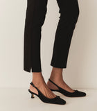 WILLAMINA SLINGBACK -- BLACK SUEDE