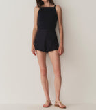 YVAINE SHORT -- NAVY PINSTRIPE