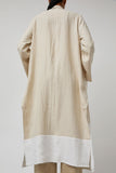 Zii Ropa Mason Coat in Beige and White