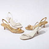 Mini Annie Sandal In Ivory Leather